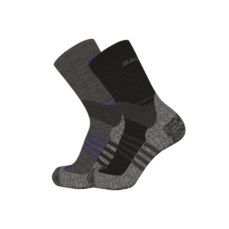 SALOMON X ULTRA ACCESS CREW 2-PACK R+L ANTHRACITE-BLACK LC2083200