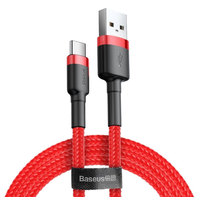 Baseus Cafule USB-A / USB-C QC 3.0 3A Cable 1 m - Red