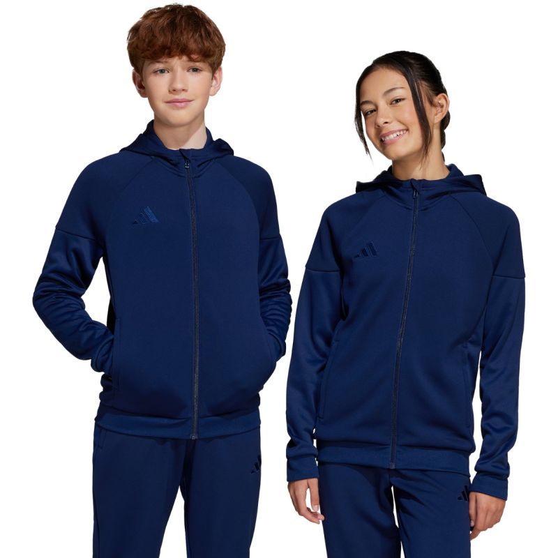 adidas Tiro 25 Full-Zip Kids' Sweatshirt, Navy JC5127