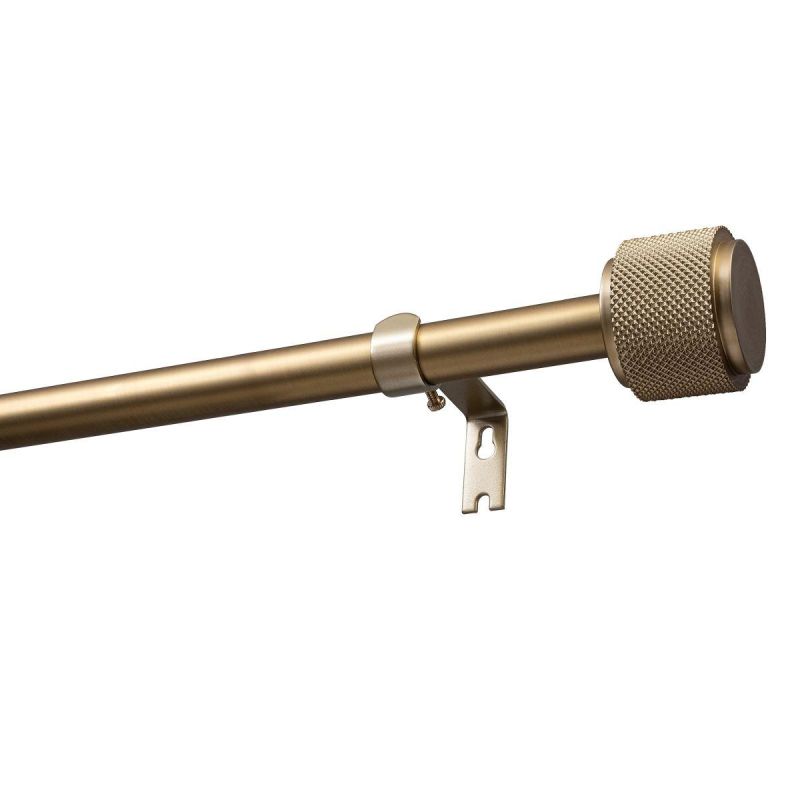 Extendable Single Curtain Rod Ø 19 mm OMEGA Gold 200–300 cm KOWALSKI