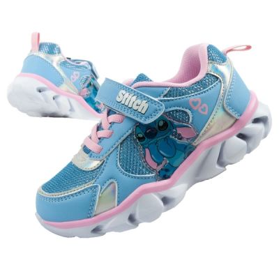 Leomil Sneakers children's sports Stitch light with velcro LED