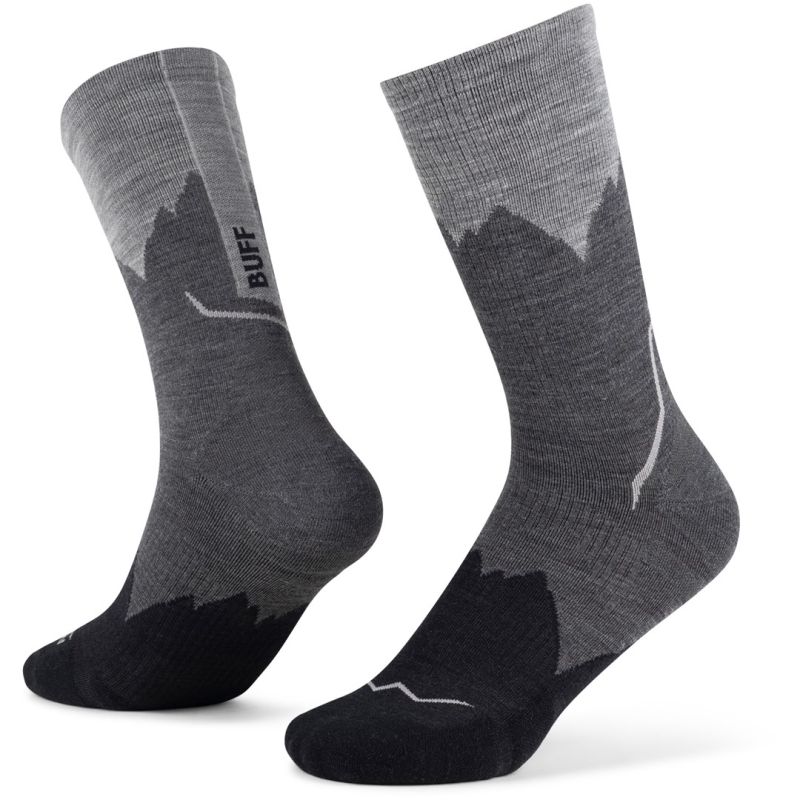 Buff MERINO LIGHTWEIGHT CREW SOCK LWC3 BLACK L socks