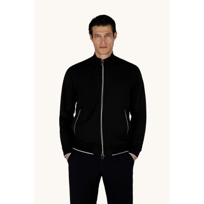 Paul&Shark Felpa cotton and lyocell zip-up,