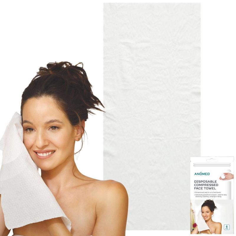 COMPRESSED DISPOSABLE TOWELS 55X25 (6 PCS) ANOMEO
