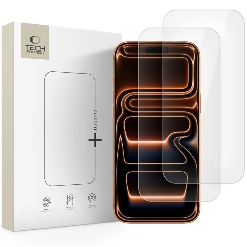 Tech-Protect Glass Fit+ 2-pack tempered glass for iPhone 16 Pro Max / 17 Pro Max - transparent