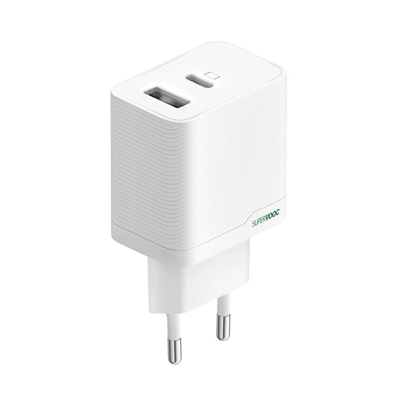 Oppo OSAB4CB4AE 45W USB-A + USB-C Wall Charger - White