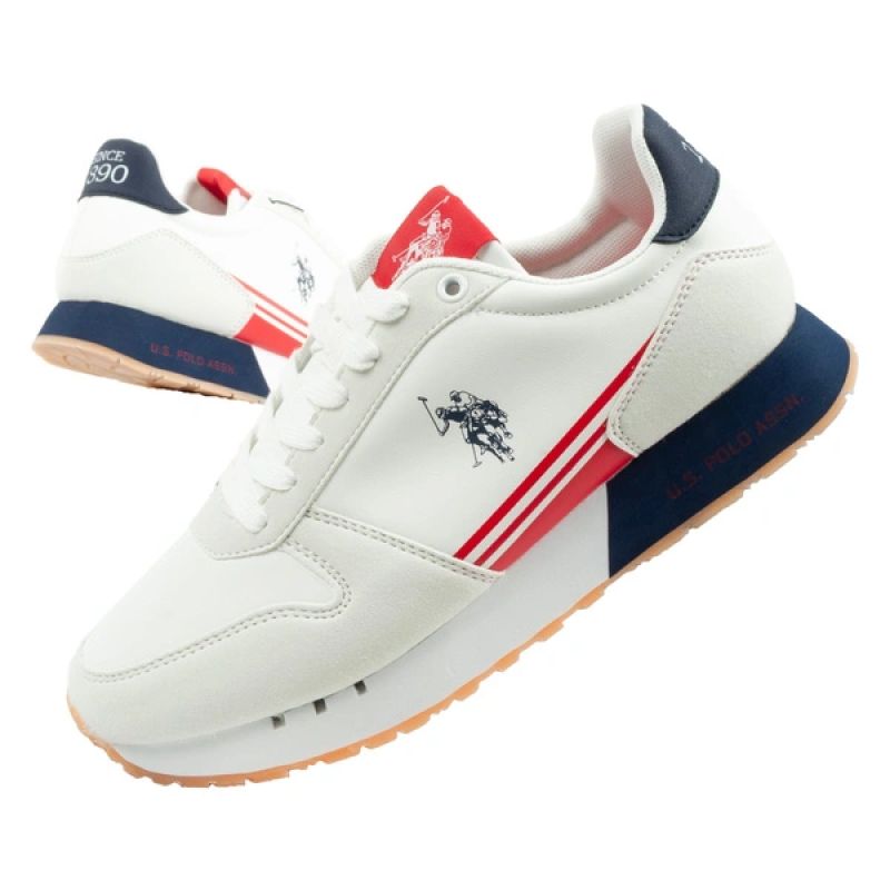 US Polo Assn sports shoes sneakers men's fashionable comfortable white