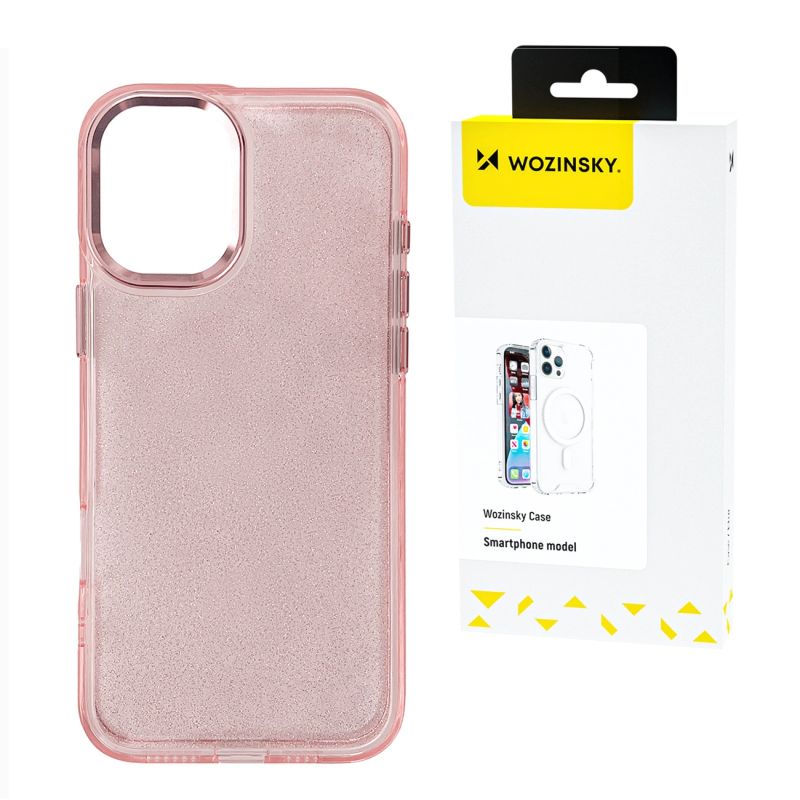 Wozinsky Glitter Case for Samsung Galaxy S25+ - Pink with Glitter