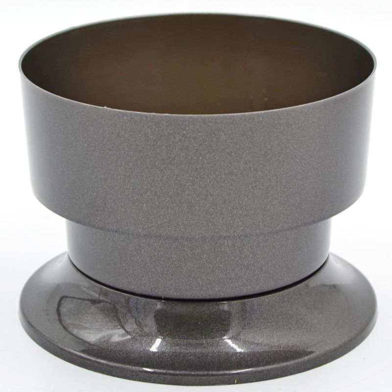 STABLE DECORATIVE GRAVE FLOWER POT 15 CM BLACK
