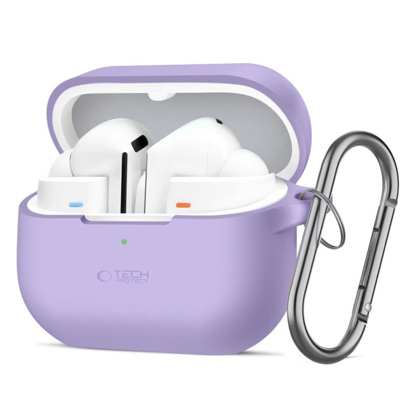 Tech-Protect Silicone Hook Case for Samsung Galaxy Buds 3 / 3 FE / 3 Pro - Purple