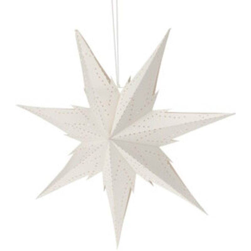 DECORATIVE HANGING PAPER SNOWFLAKE STAR 60 CM WHITE 7-ARMED