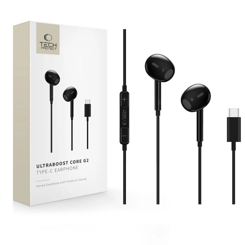 Tech-Protect Ultraboost Core G2 USB-C Headphones - Black