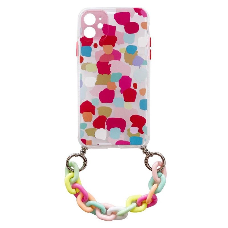 Color Chain Case gel flexible elastic case cover with a chain pendant for Samsung Galaxy A12 multicolour (2)