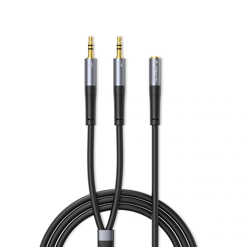Orico AX1 audio adapter mini jack 3.5 mm headphone and microphone splitter 0.5 m - black