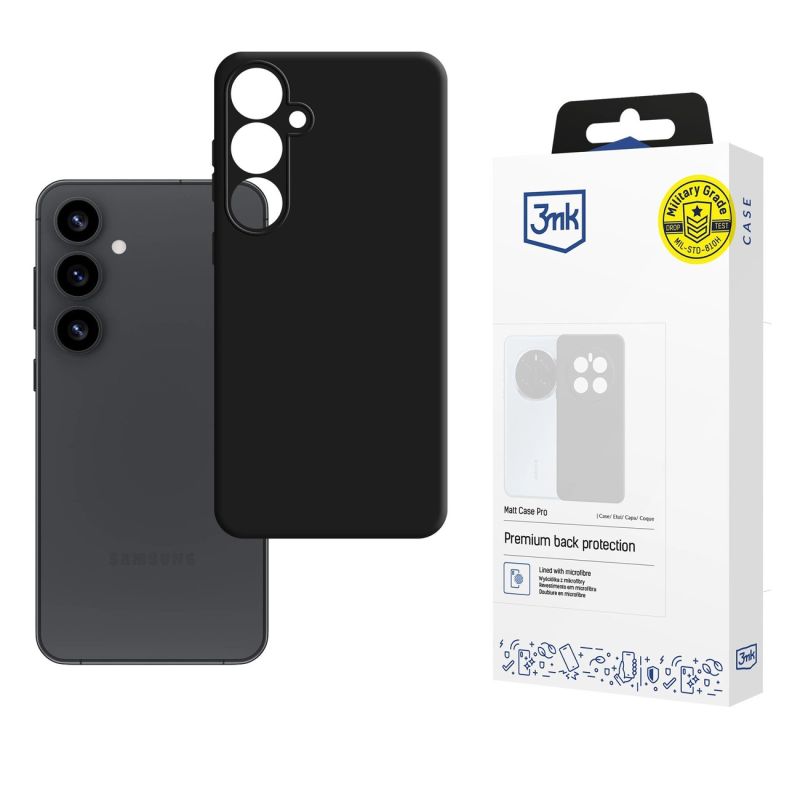 3mk Matt Case Pro for Samsung Galaxy S25+ - matte black