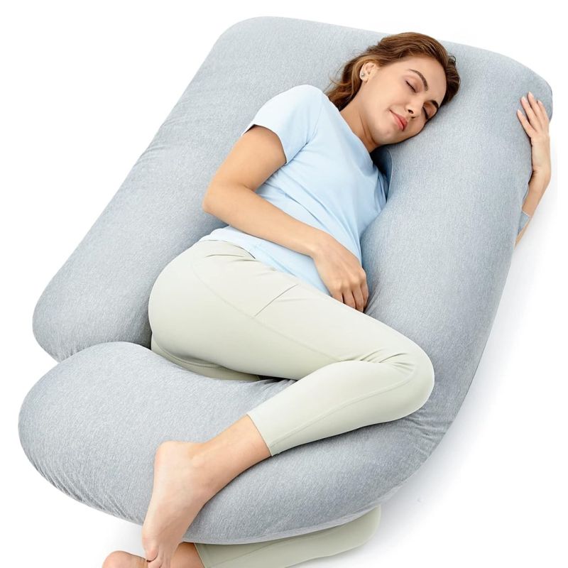 Momcozy PP102 Gray | U-Shaped Pregnancy Pillow |