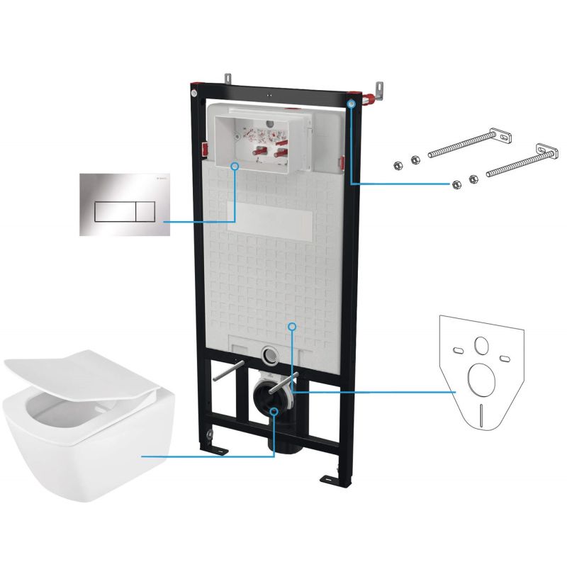 6-in-1 concealed toilet set