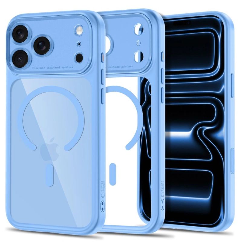Tech-Protect MagPeak MagSafe CC Case for iPhone 18 Pro / 17 Pro - Clear Blue