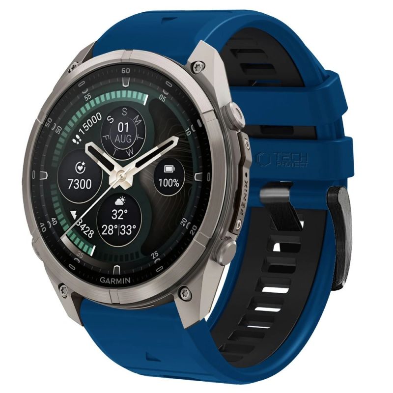 Tech-Protect Iconband Pro Strap for Garmin Fenix 5X / 5X Plus / 6X / 6X Pro / 7X / 8 / 8 Pro / 9 / 9 Pro (47 mm) – navy black