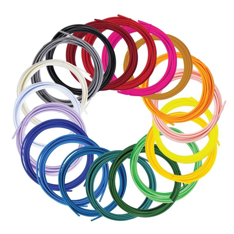 3DOODLER FLOW 20 COILS OF 4.8M OF VIVID COLORS OF PLA FILAMENT 1.75MM FLOW-FILLS