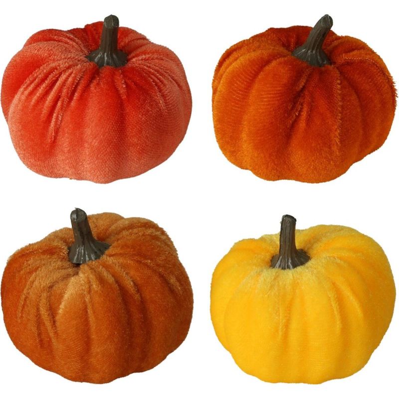 HALLOWEEN PUMPKIN DECORATIVE FIGURE 4 PCS