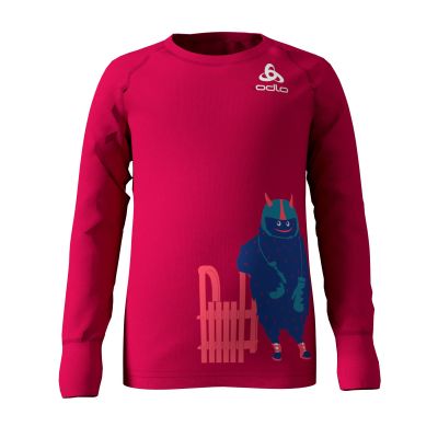 Odlo Camicia technical children's SUW TOP crew neck l/s warm trend (small) C/O