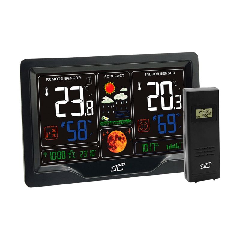 Weather station with color display, black LXSTP09C
