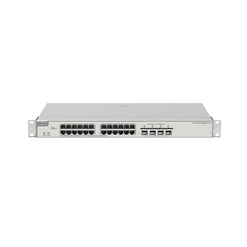 Ruijie Networks RG-NBS5200-24GT4XS-P-V2 Network Switch Managed L3 Gigabit Ethernet (10/100/1000) Support PoE 1U Gray