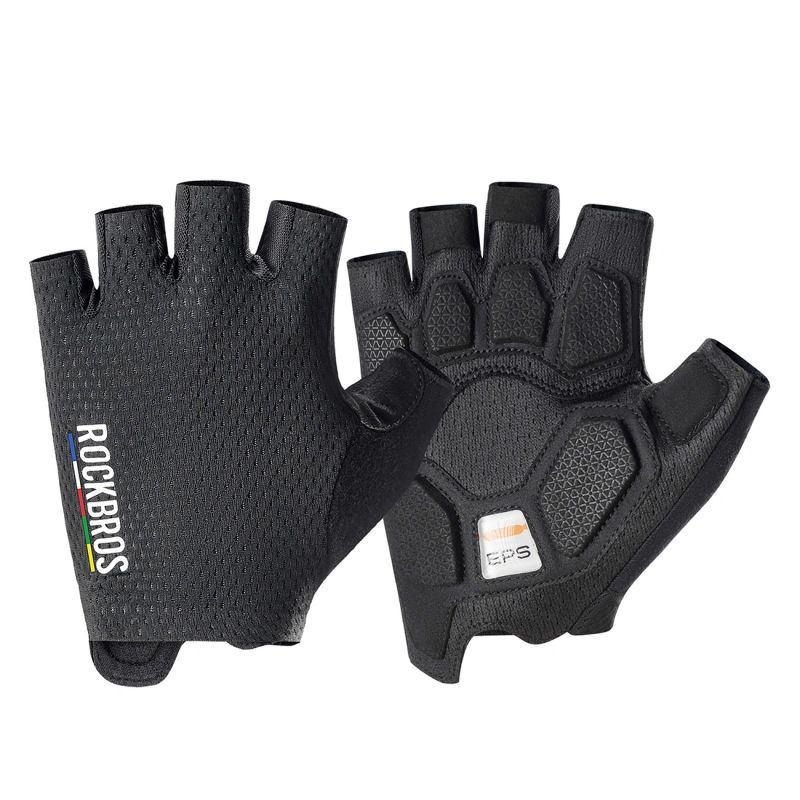 Rockbros TLS004 ROAD TO SKY Short Shock Absorbing Cycling Gloves M - Black