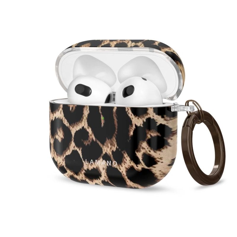 Tech-Protect Lamano case for AirPods 4 / 5 - black and brown