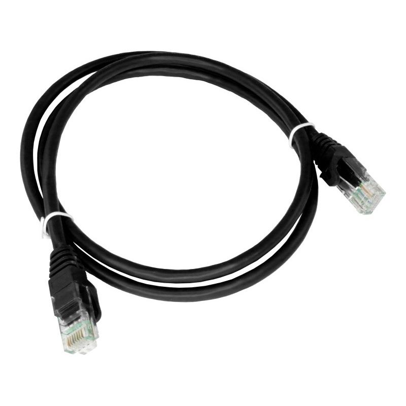 Alantec-Patch-cord U/UTP cat.5e PVC 0.25m black