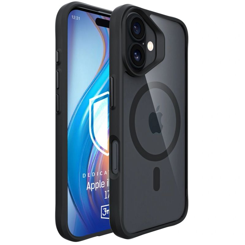 3mk Satin Armor MagCase for iPhone 17 - Black
