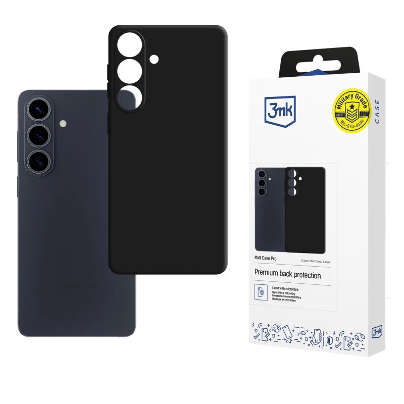 3mk Matt Case Pro for Samsung Galaxy S26+ - matte black