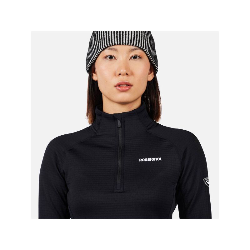 ROSSIGNOL Women's Sweatshirt W Blackside Mix HZ Fleece Black