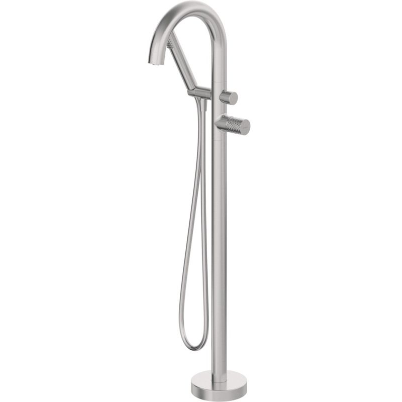Freestanding bathtub faucet with shower set
