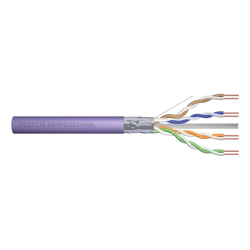 Digitus Installation Cable Cat.6, F/UTP, Dca, AWG 23/1, LSOH, 100m, Purple, Carton