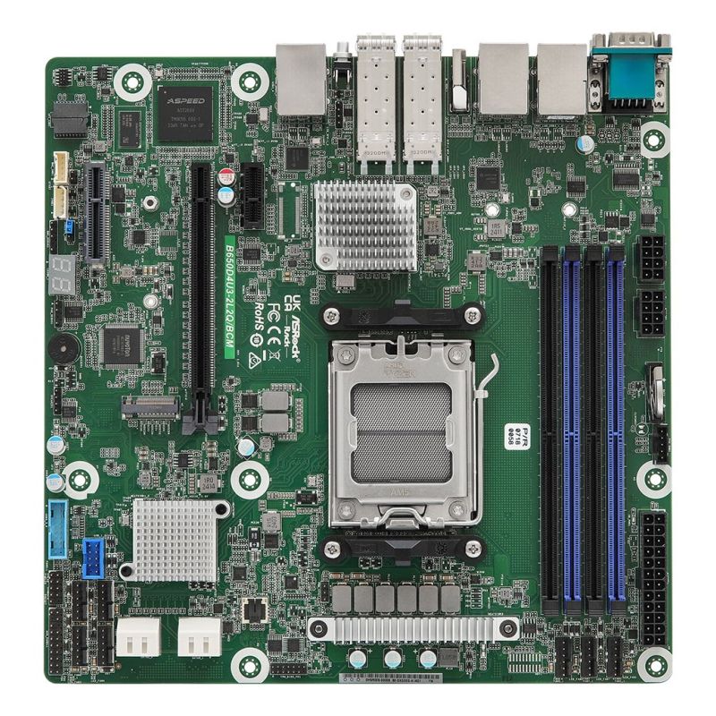 Asrock B650D4U3-2L2Q/BCM AMD B650 Express Motherboard Socket AM5 Micro ATX