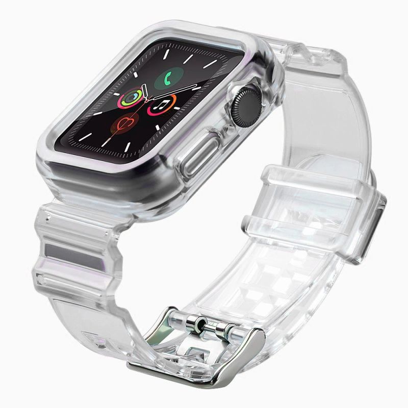 Silicone Band Strap Bracelet Case Strap Light Set for Apple Watch 42mm - Black