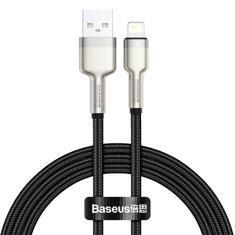 BASEUS CAFULE USB CABLE FOR LIGHTNING 2.4A, 1M (BLACK)