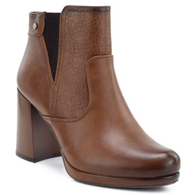 M. Daszyński Stivali ankle with block heel and platform, insulated, M.Daszyński