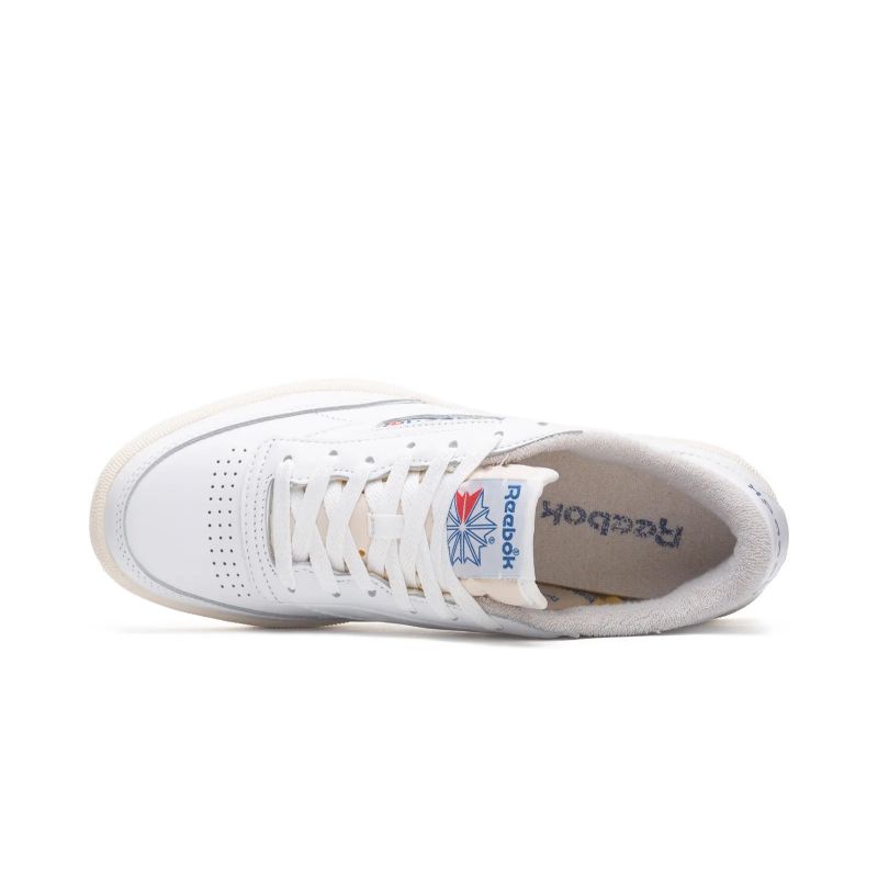 Men’s Reebok Club C 85 Vintage Cloud White Chalk Sports Shoes – White Leather Sneakers (100007875)