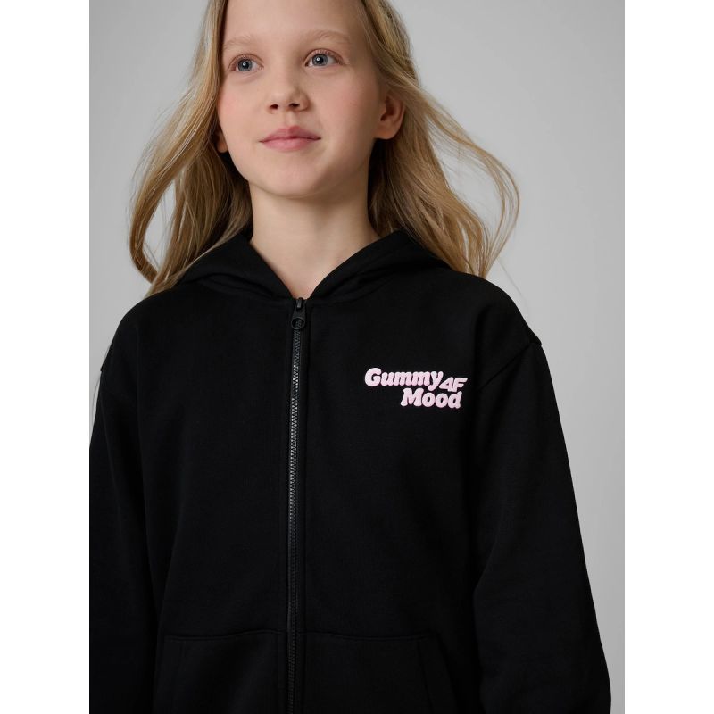 Girls' loose sweatshirt with hood 4F 4FJRSS26TSWSF2902-20S