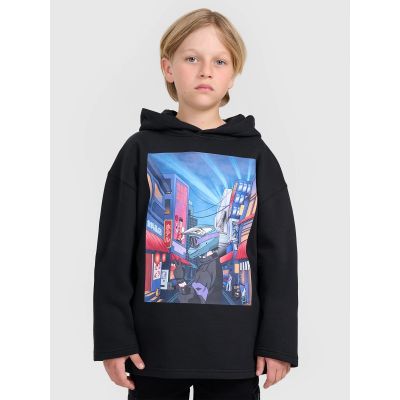 4f Felpa with hood, open,