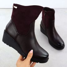 M. Daszyński Stivali suede wedge ankle M.Daszyński