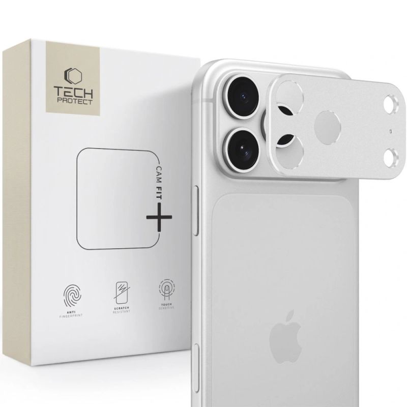 Tech-Protect Camalloy Fit+ Camera Island Cover for iPhone 18 Pro Max – Silver