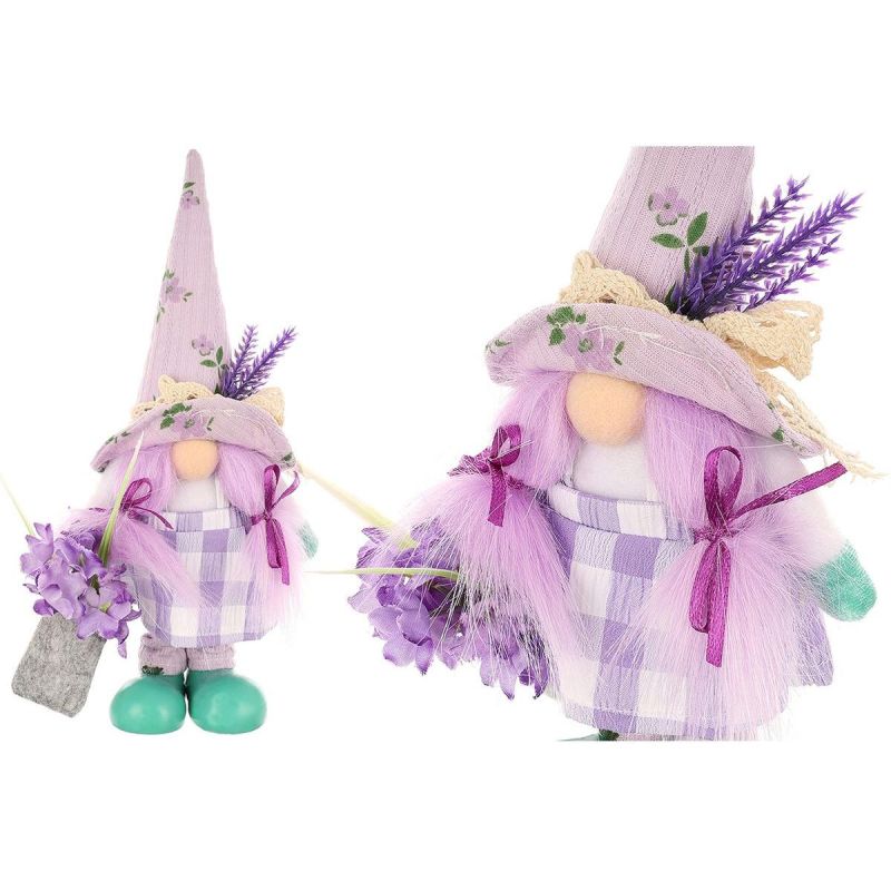 Gnome 25cm with lavender girl spring decoration