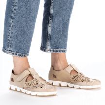 Rieker Scarpe leather velcro openwork