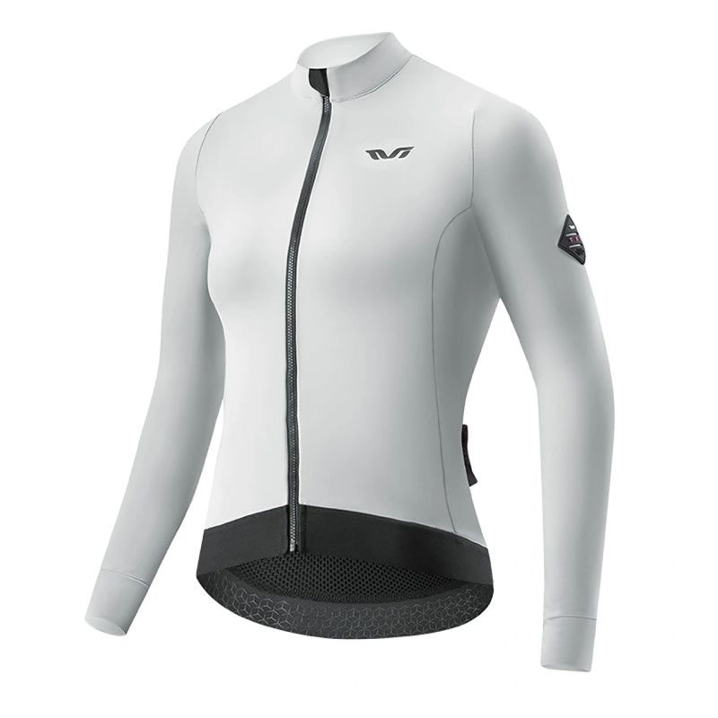 Rockbros YDWT006 TVI women's cycling jersey insulated autumn/winter S - white and gray