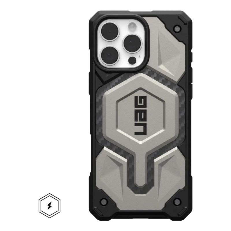 UAG Monarch Pro Protective Case for iPhone 16 Pro Max Compatible with MagSafe (Titanium)
