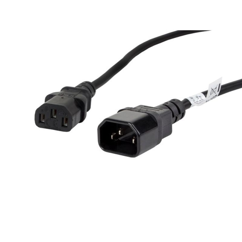 Lanberg CA-C13E-11CC-0018-BK extension cable (C13 / IEC C13 / IEC 320 C13 M - C14 F; 1.8m; black)
